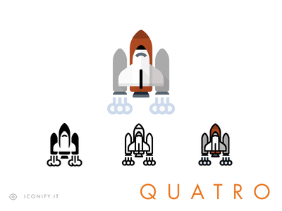 Space Shuttle in 4 Styles rocket nasa astronaut space exploration spac.png