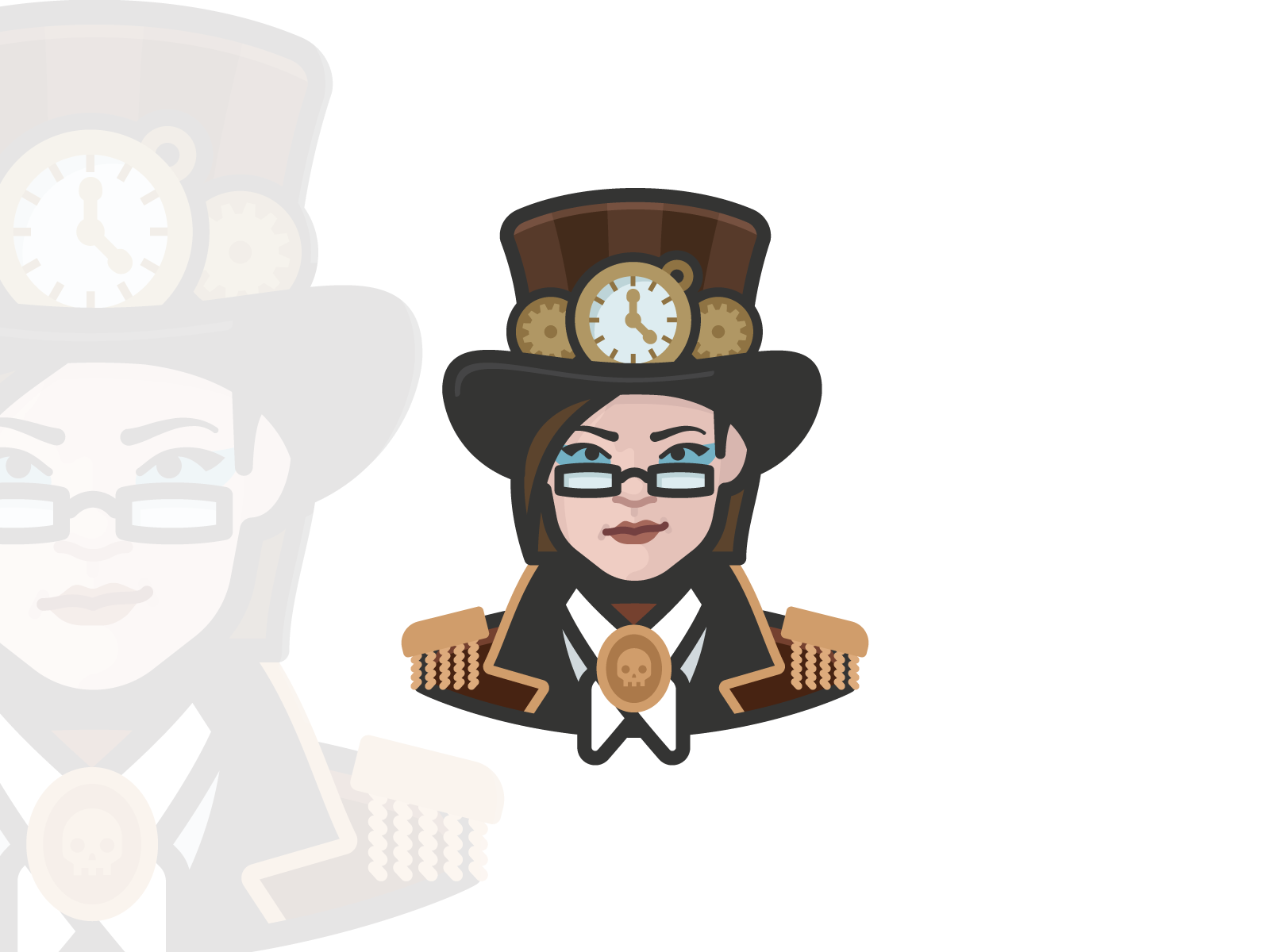 Steampunk Girl Avatar user profile face human person people avatar ico.png