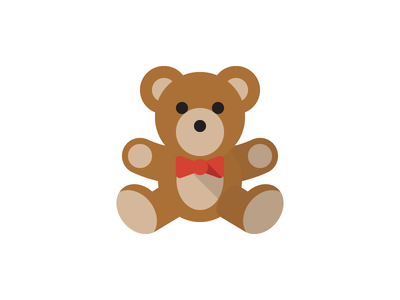 Teddy Bear in a bowtie children kids icon childhood teddy bear stuffed.png