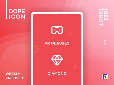 Dopeicon - Icon Showcase 023 glasses diamond vr dopeicon freebies webs.png
