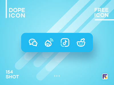 Dopeicon - Icon Showcase 154 reddit tiktok weibo social buttons wechat.png