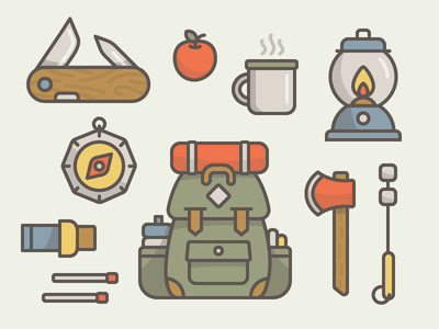 Adventure Gear hiking gear illustration essentials icon shadow outdoor.png