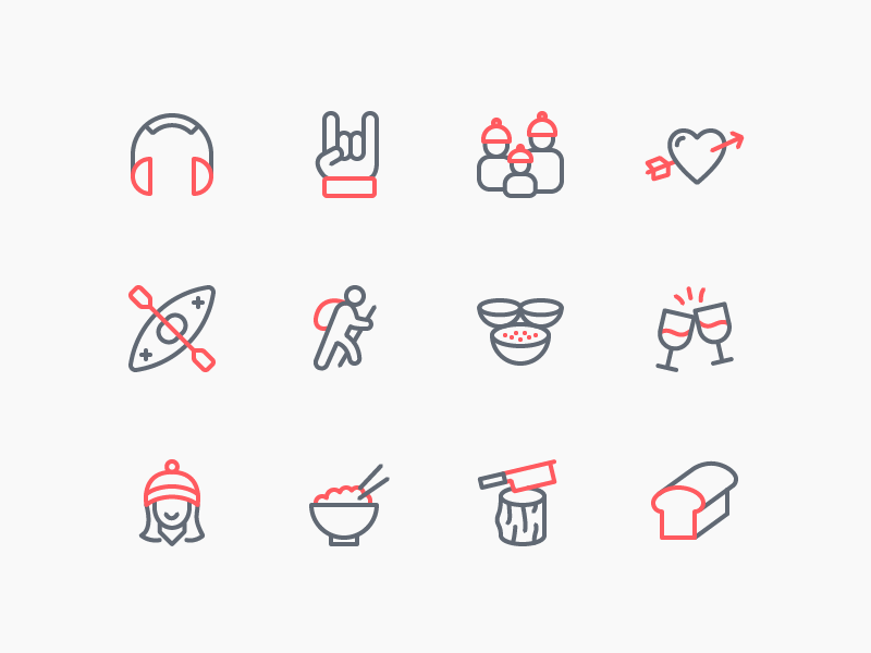 Airbnb Magazine » Iconography gif color duo icon line icon set iconogr.gif