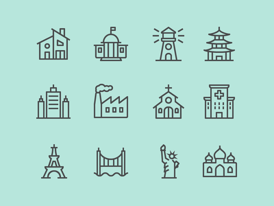 Architecture Icons architecture buildings stroke ios line symbols glyp.png