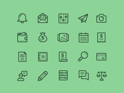 Bench Icon Suite set stroke detail finance line iconography design ico.png