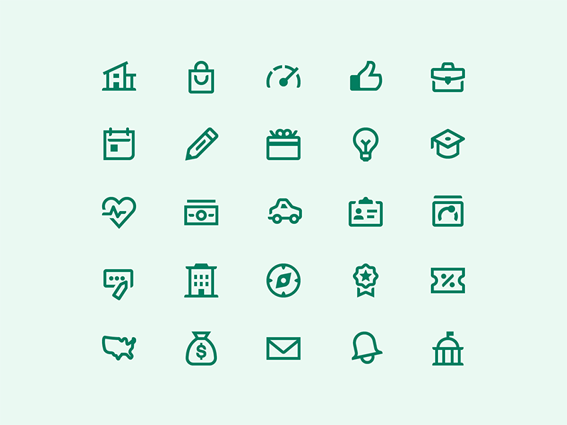 Credit Karma  Iconography iconography ui app fill icon set icon stroke.gif