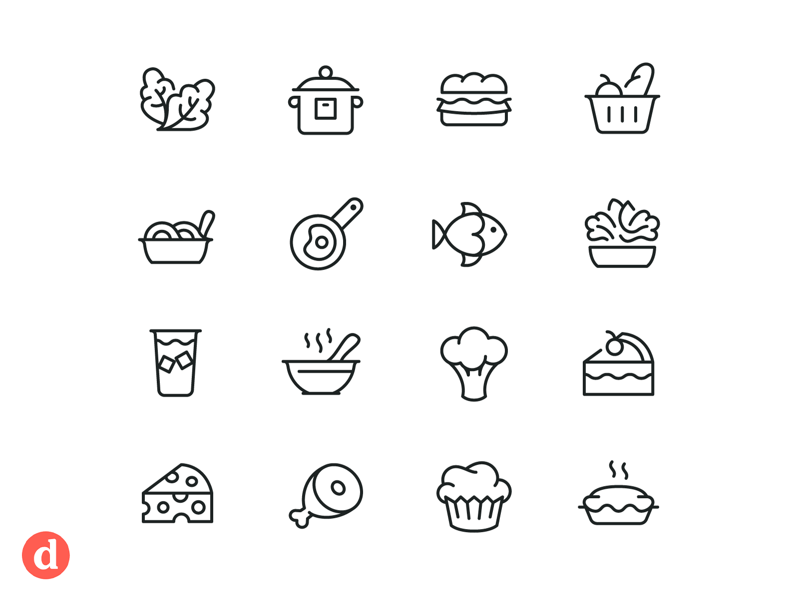 Dashing Dish App Iconography brand icons web icons line icons icon set.gif