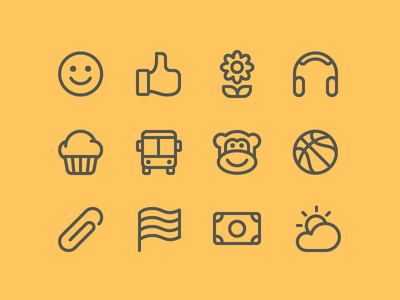 Emoji Category Icons emoji categories icon iconography set line.png