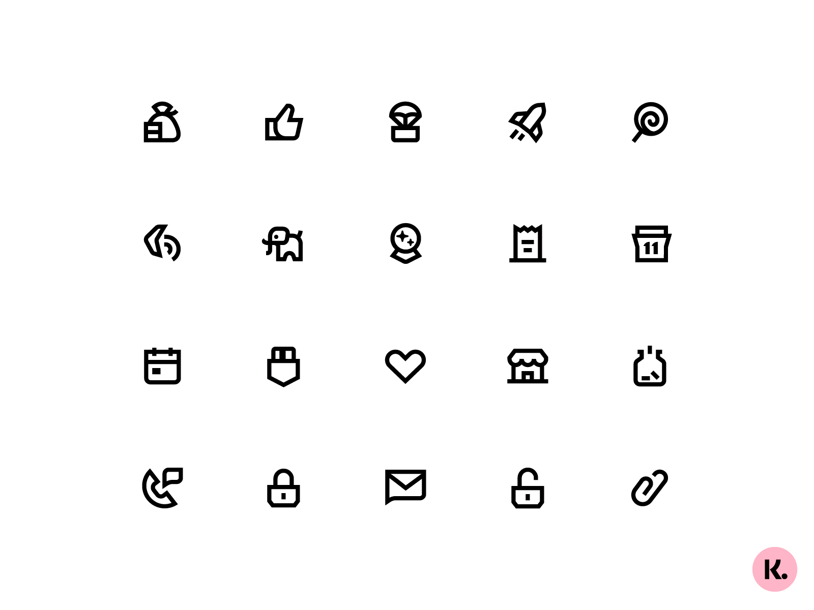 Klarna Iconography tab bar icons app bold line consistent icon designe.gif