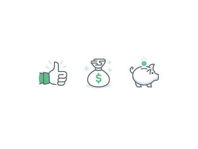 money bag thumbs up piggy bank line color illustration iconography sa.png