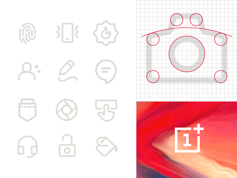 OnePlus Iconography  Case Study line ar app icons oneplus guidelines i.gif