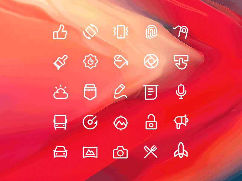 OnePlus Iconography app icon oneplus mobile ui line icon set icons ico.gif