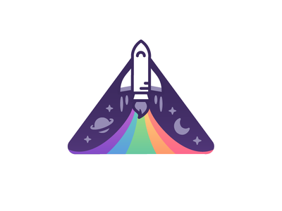 Paint the Sky shuttle space age rocketship paint launch space badge ex.png