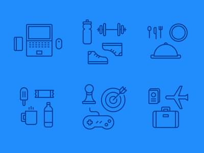 Perks Illustrations icons iconography illustration line gym computer a.png