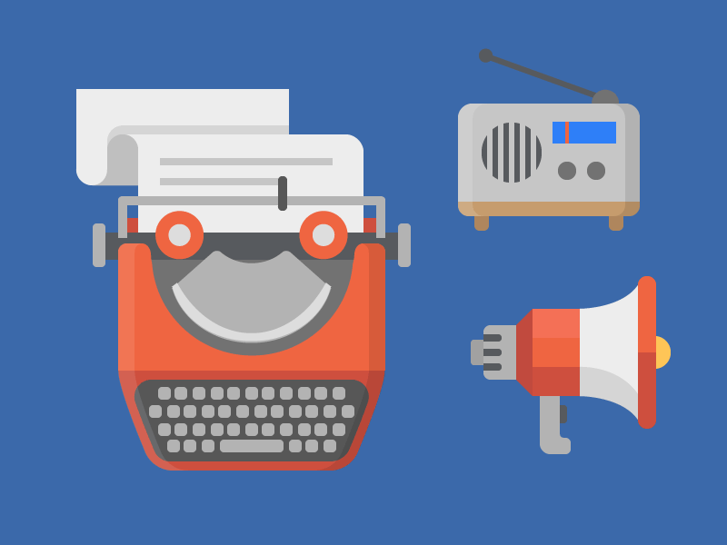 PR  Communication Essentials set illustration icons designer design fl.gif