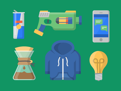 Startup Essentials icons iconography illustration startup nerfgun set.png