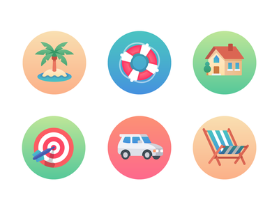Telescope App Icons gradient color vacation retirement savings iconogr.png