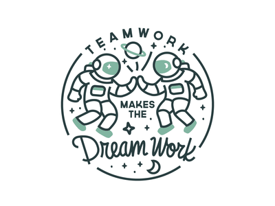 Teamwork Dream Work dreamwork teamwork high five circle line illustrat.png