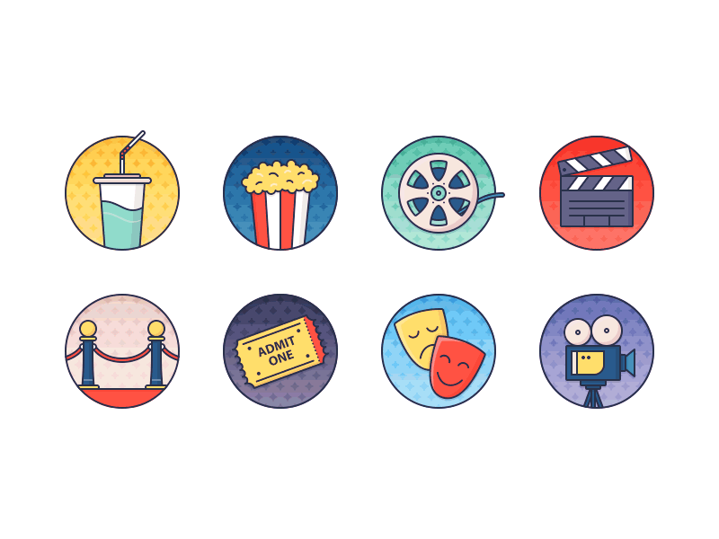 Cinema Icons film icons movie icons movies film cinema icons.gif