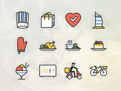 Catering Icons food icons chefs hat oven mit dubai scooter bike food c.jpg