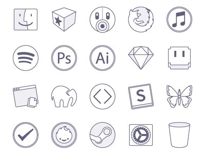 Outline Dock Icons outline icons line icons apps icons.png