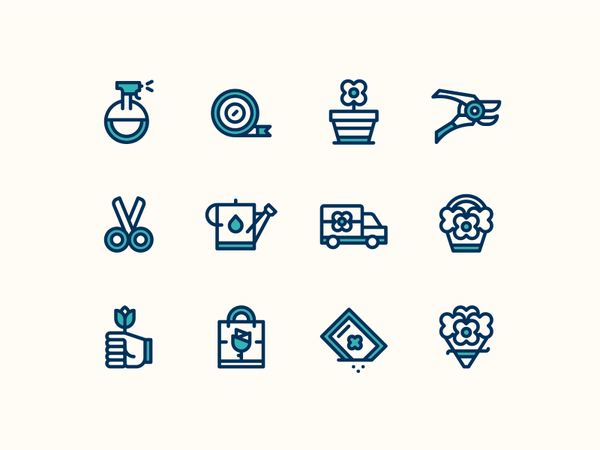 Gillys Lilies Icons floral flowers icons creative design dan fleming.png