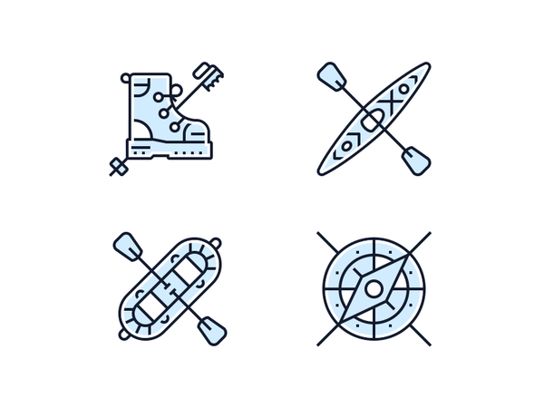 O.A.R.S. Activities Icons [Part 2] adventure icon set design creative.png