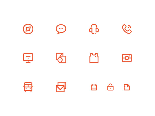 Summer Camp UI Icons summer camp icons set creative design dan fleming.png