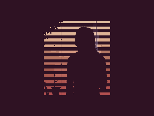 Morning window silhouette vector illustrator autumn coffee morning.png