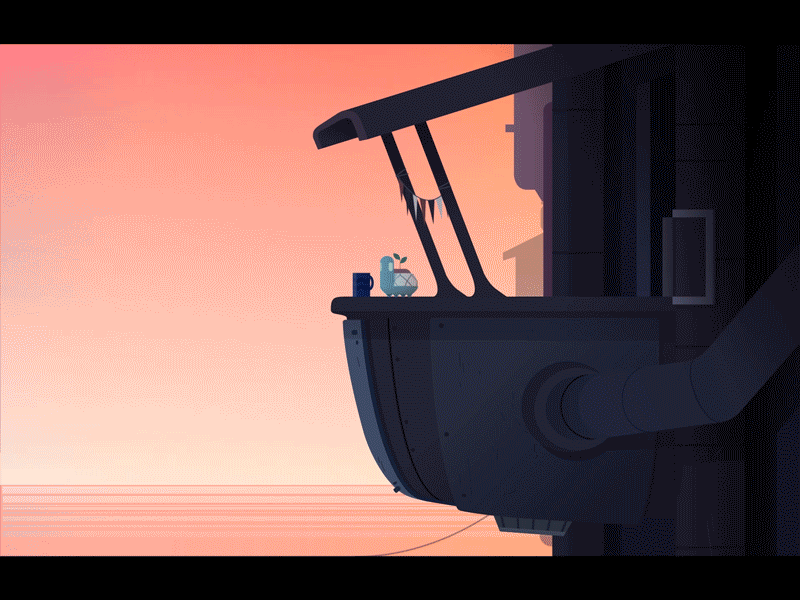 Tiny Balcony game turtle balcony flare sun.gif