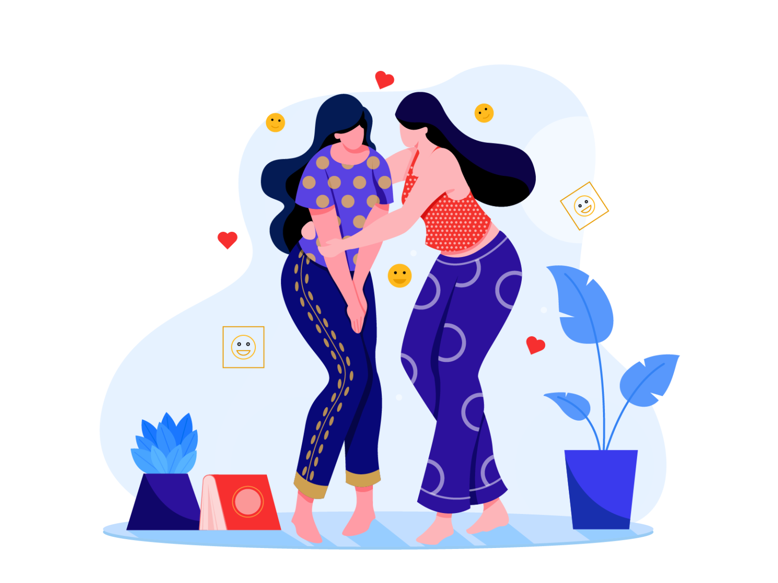 Friends friends colors digital vector design concept character design.png