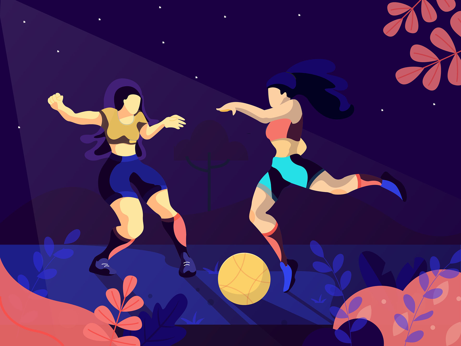 ILLUSTRATION  concept girls Nature leaves pets (2).jpg
