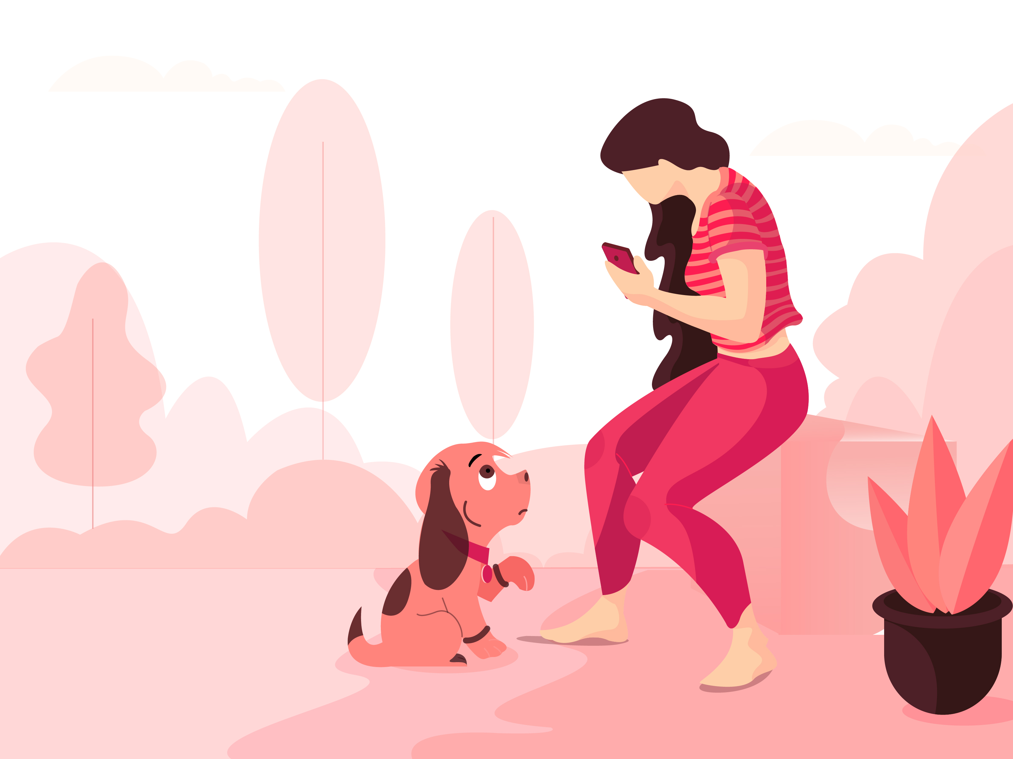 ILLUSTRATION  concept girls Nature leaves pets (4).jpg