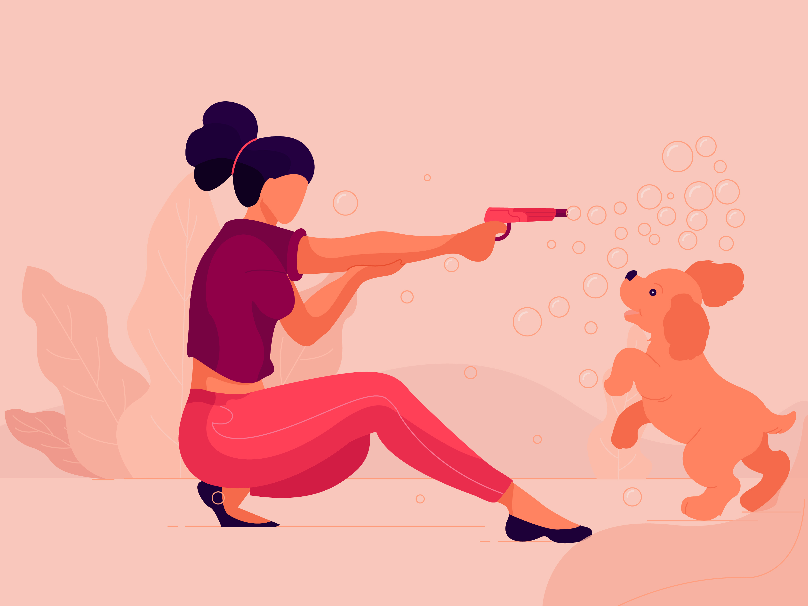 ILLUSTRATION  concept girls Nature leaves pets (8).jpg