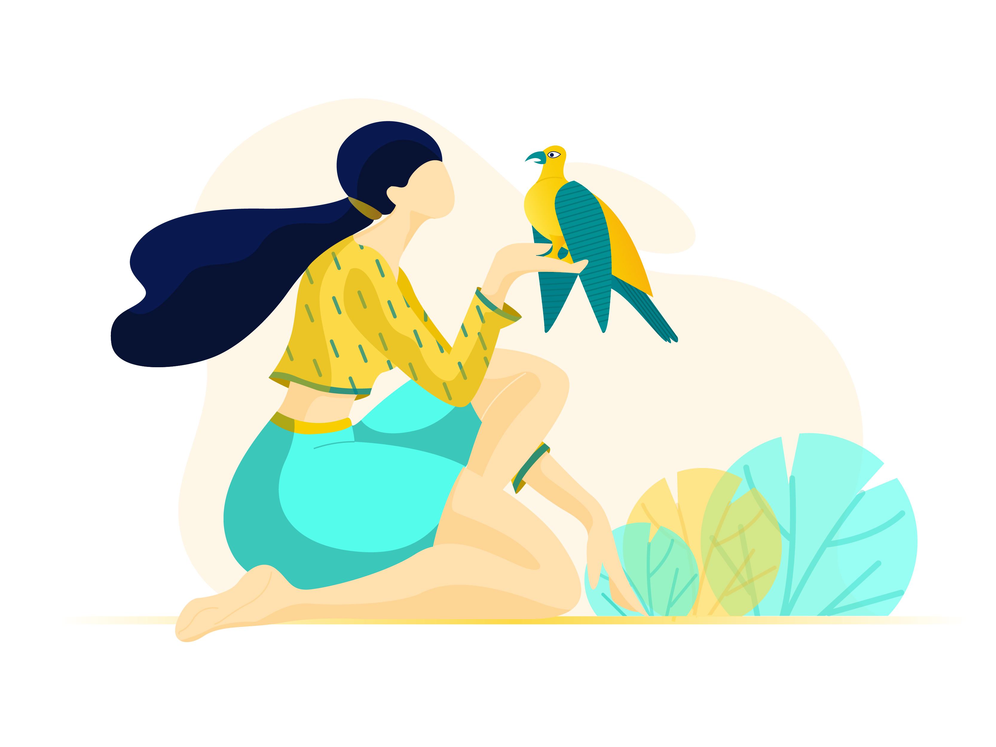ILLUSTRATION  concept vector Digital Art  uiux colours girls imaginati.jpg