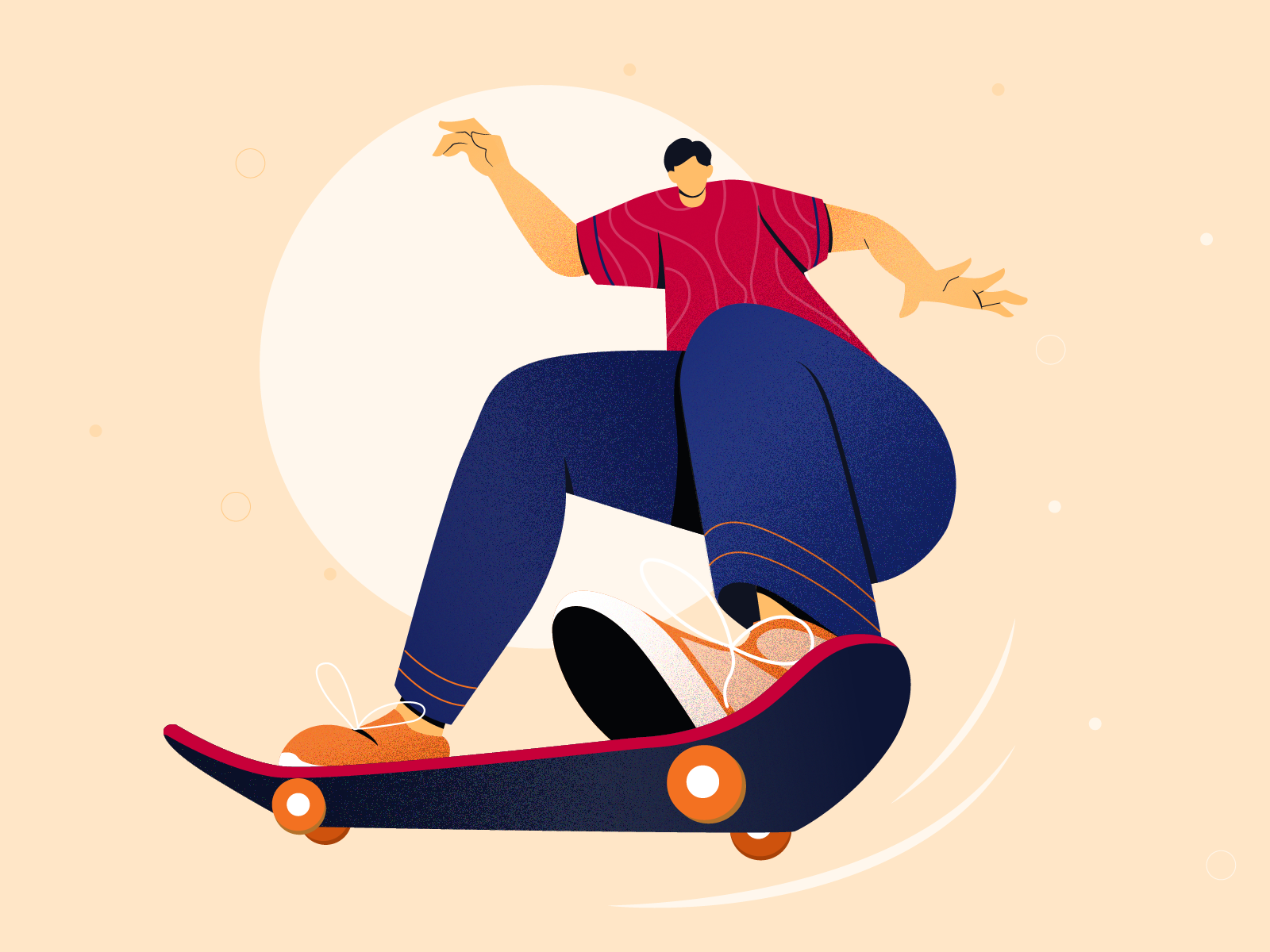 man skating colors skating vector digital design concept flat vector i.png