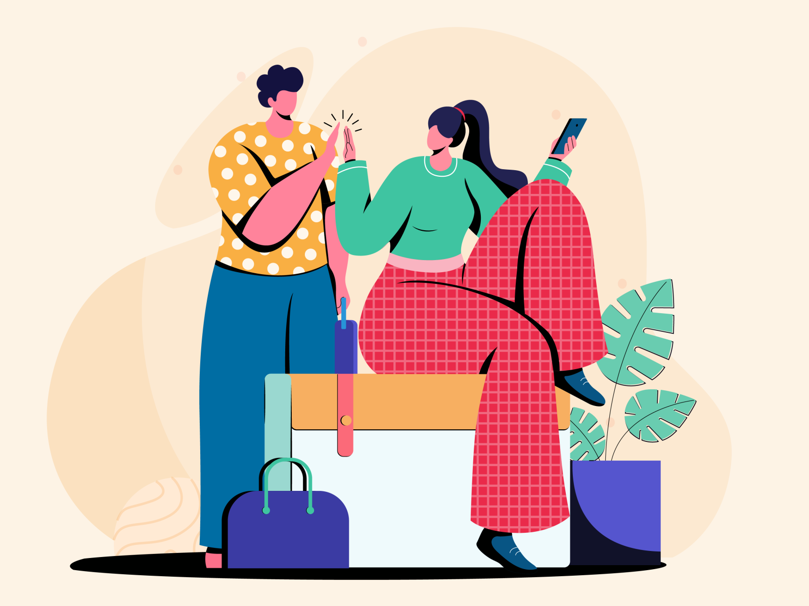 ready to travel digital vector design concept colors character design.png