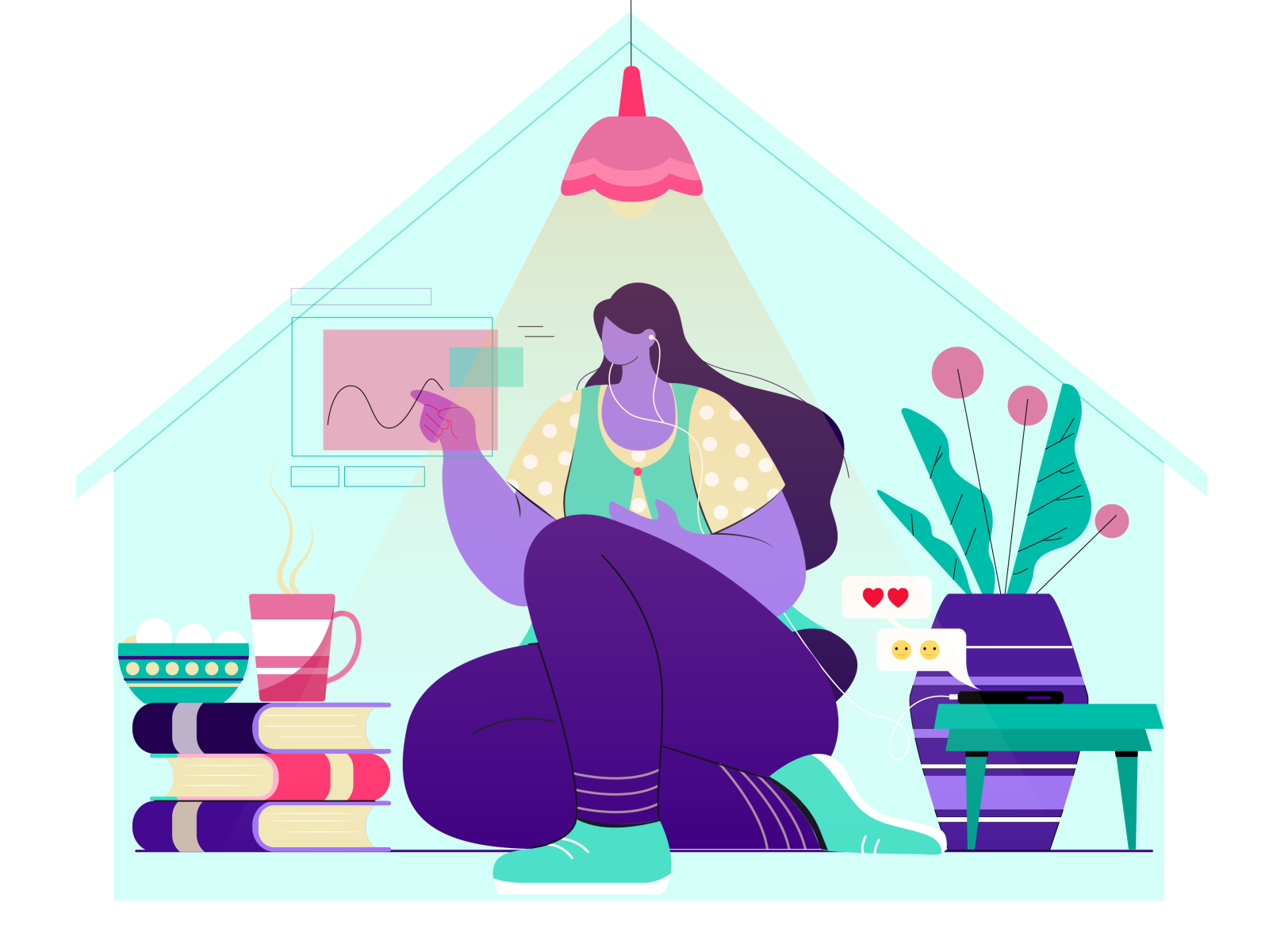 stay home colors vector leaves digital design concept character design.png