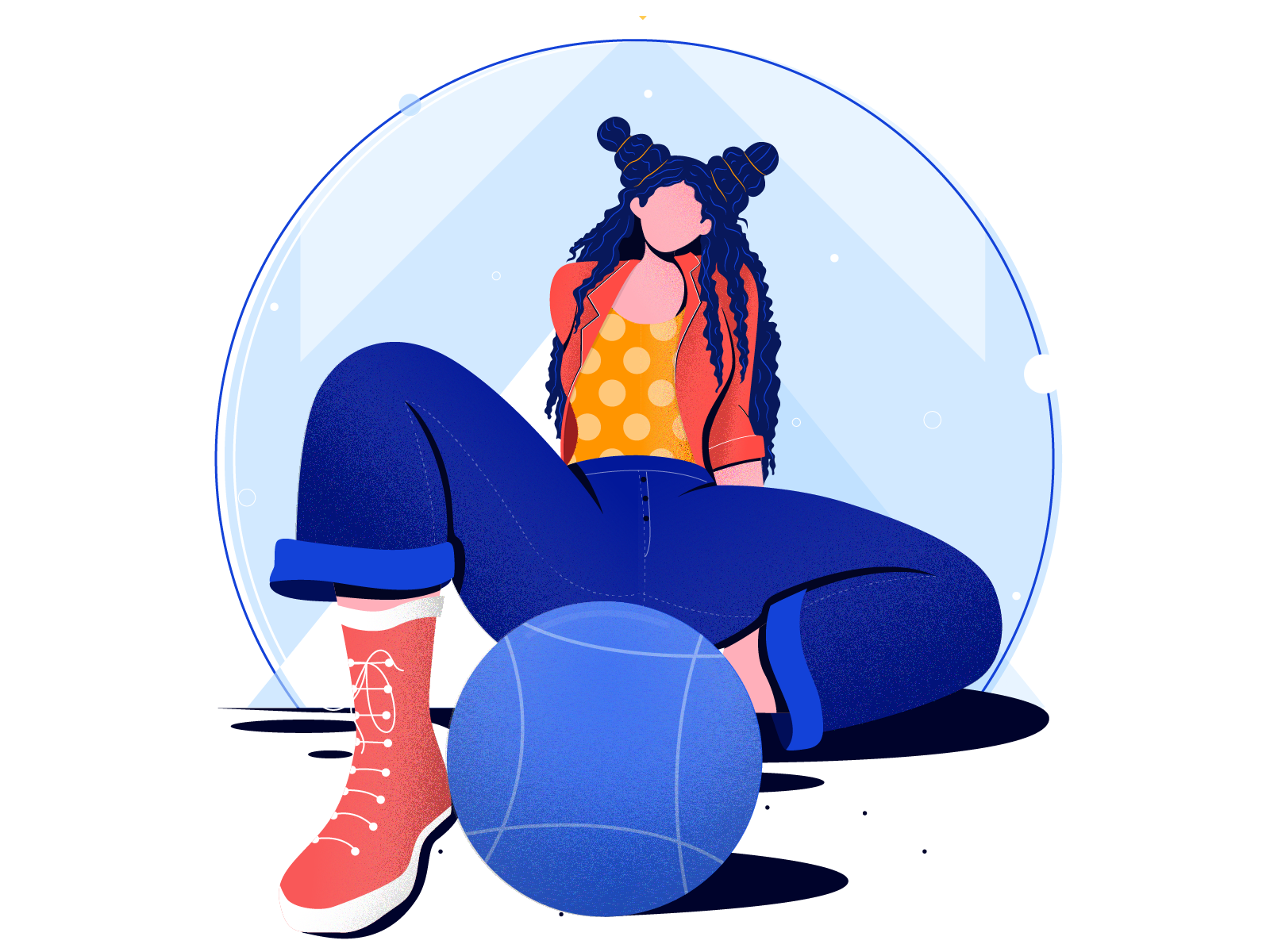 waiting for outdoor games game girl colors digital vector design conce.png