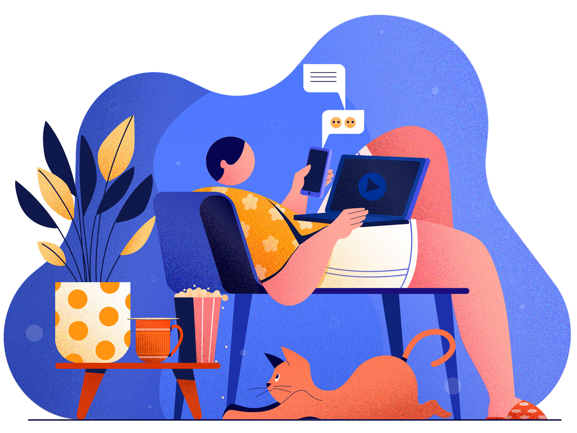 weekend binge-watching binge-watching digital vector design concept ch.jpg