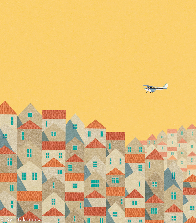 Aircraft airplane house houses Landscape plane town.jpg
