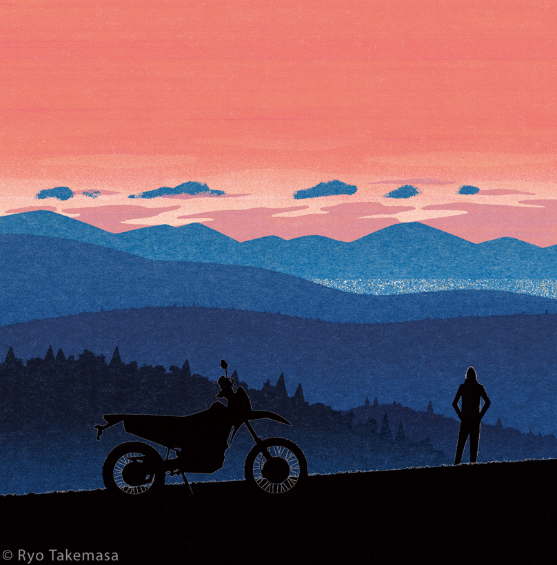 autumn Evening Fall Landscape motorcycle mountain.jpg
