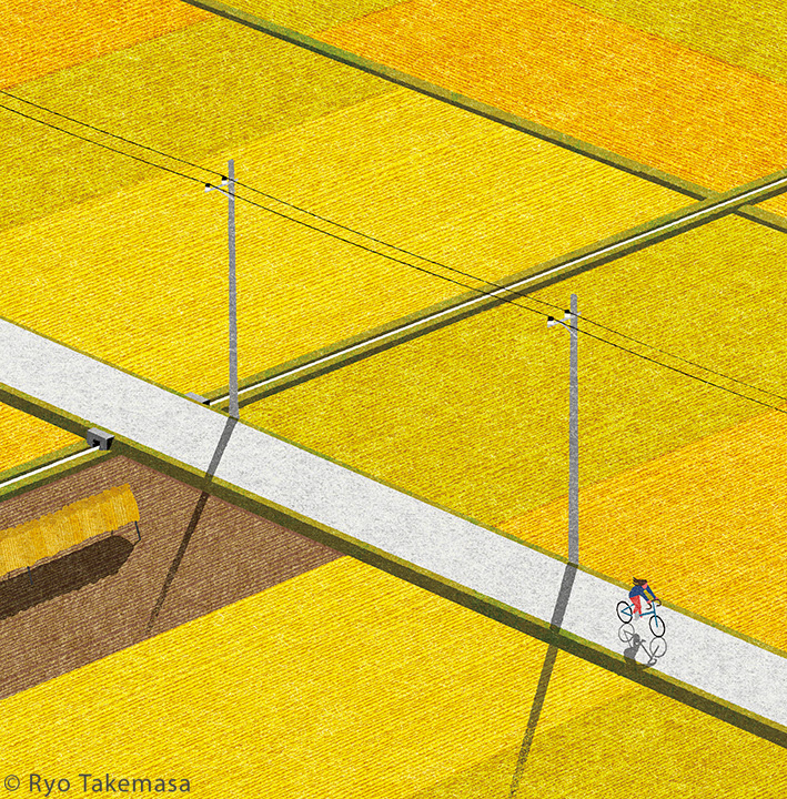 Landscape autumn Fall RICE FIELD Bike japan.jpg