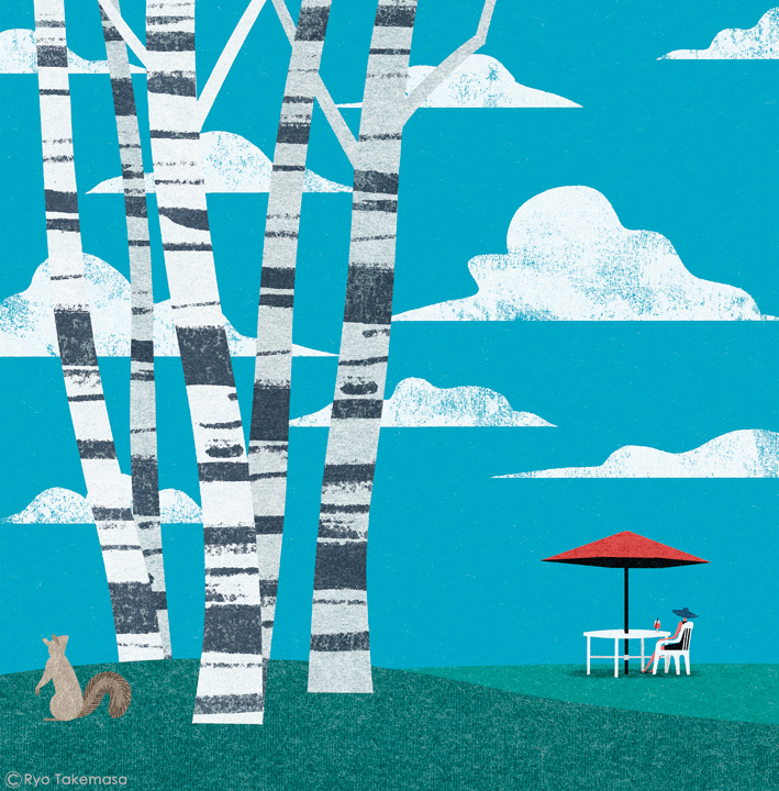 summer clouds birch Landscape.jpg
