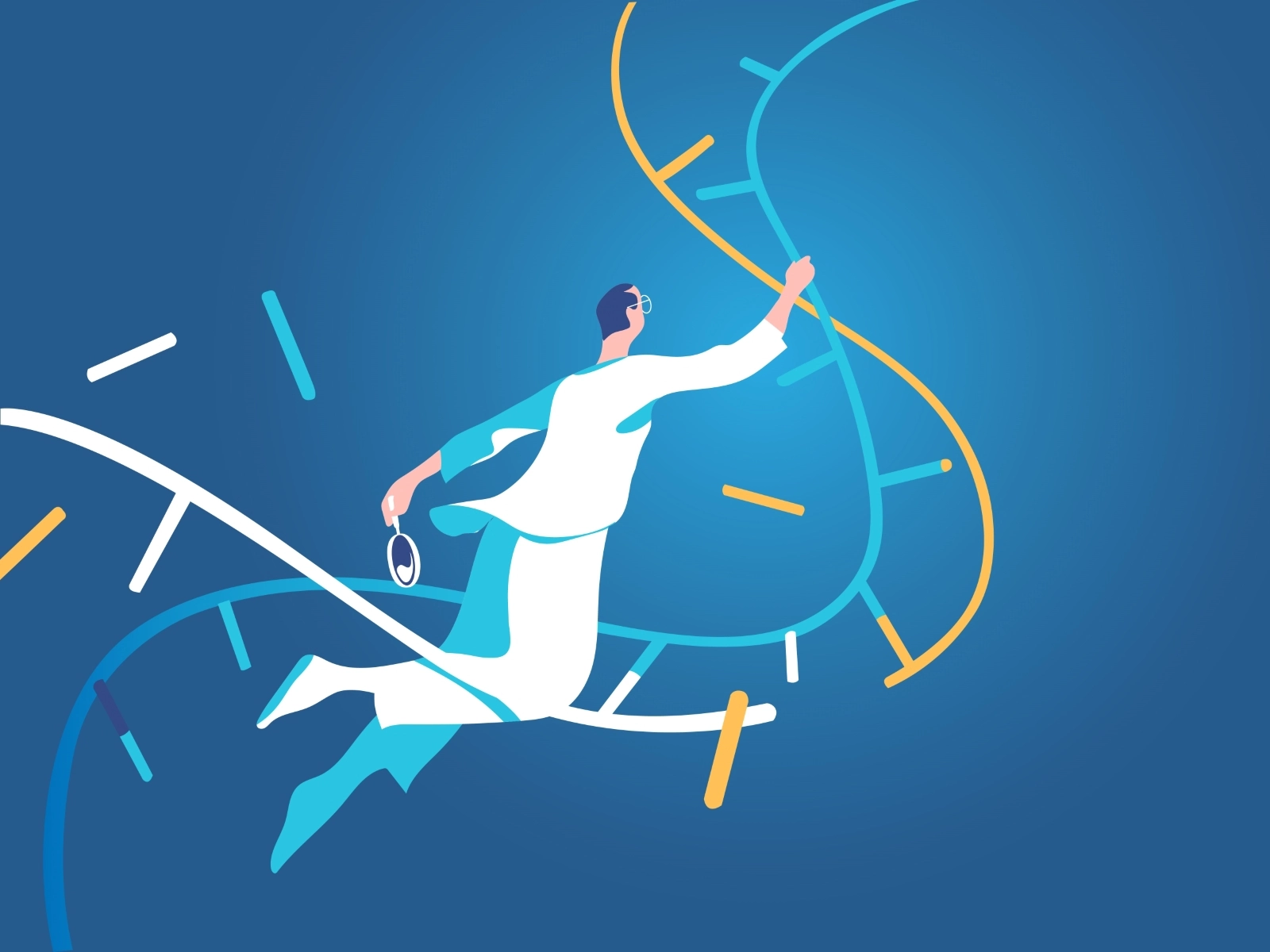 Bio Pioneer illustration challenge mutation progress test lab scientis.webp