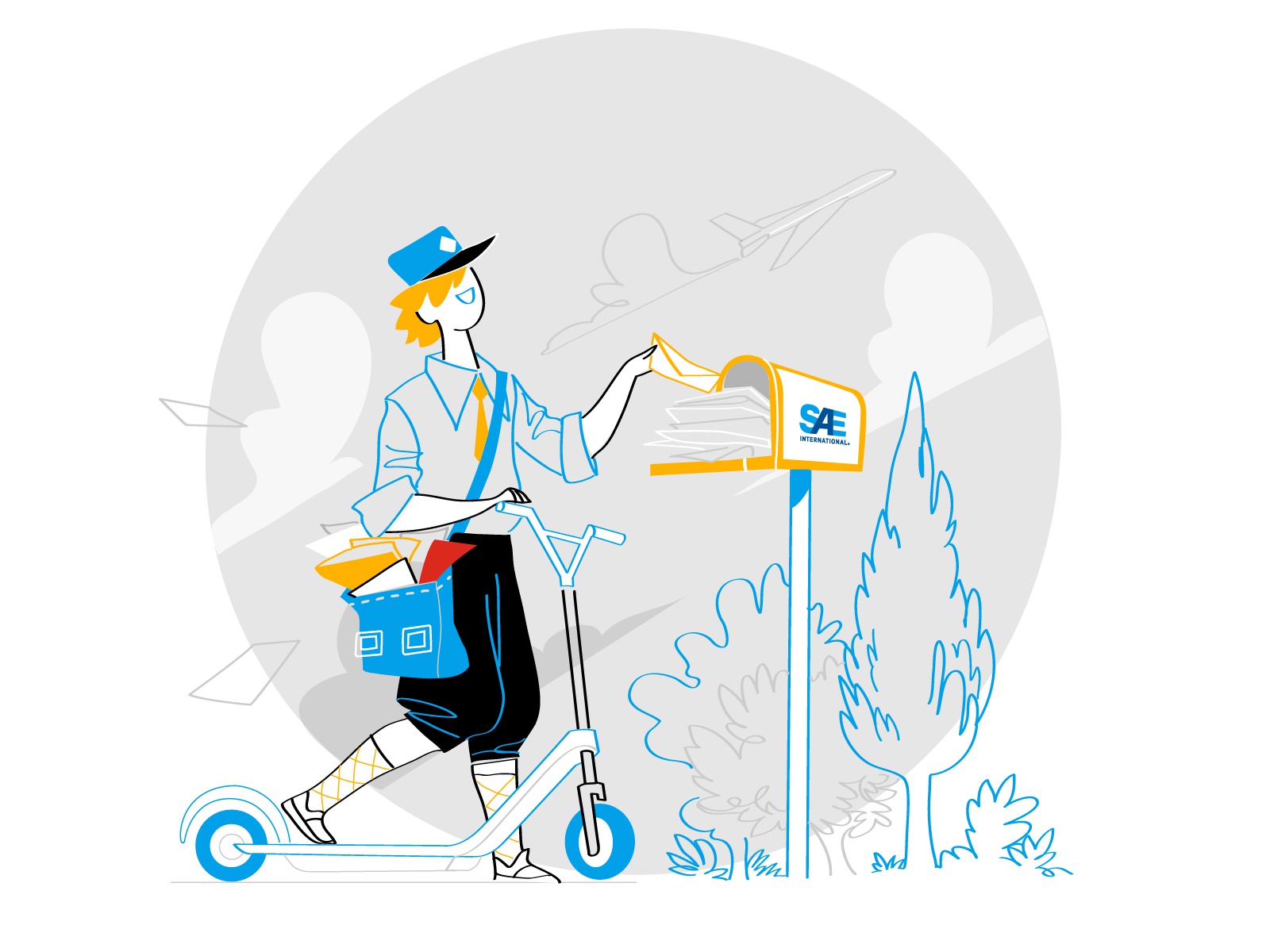 Contact Us Illustration fun monello vector art illustration delivery m.jpg