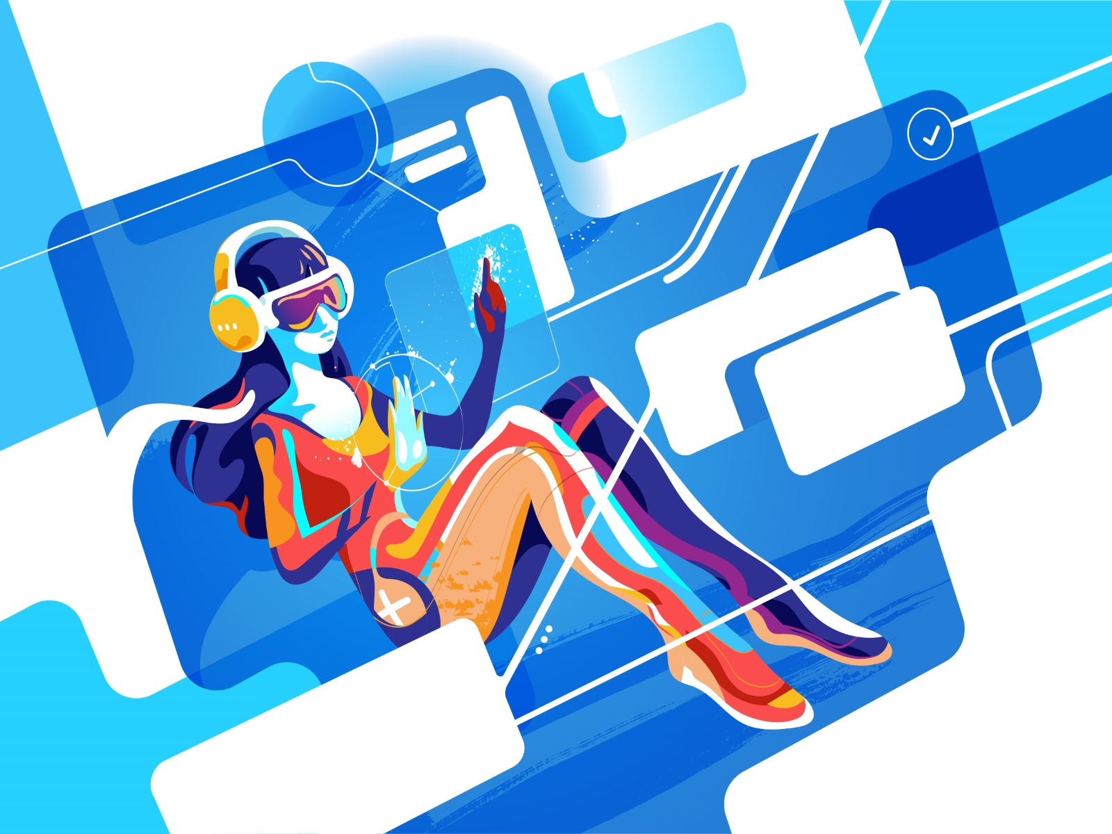 Deep Experience Dark Version illustration flow vectorart sexy full imm.webp