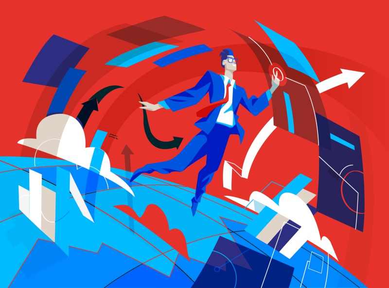 Digital Investments businessman hurca vector arte vectorart vector ill.jpg