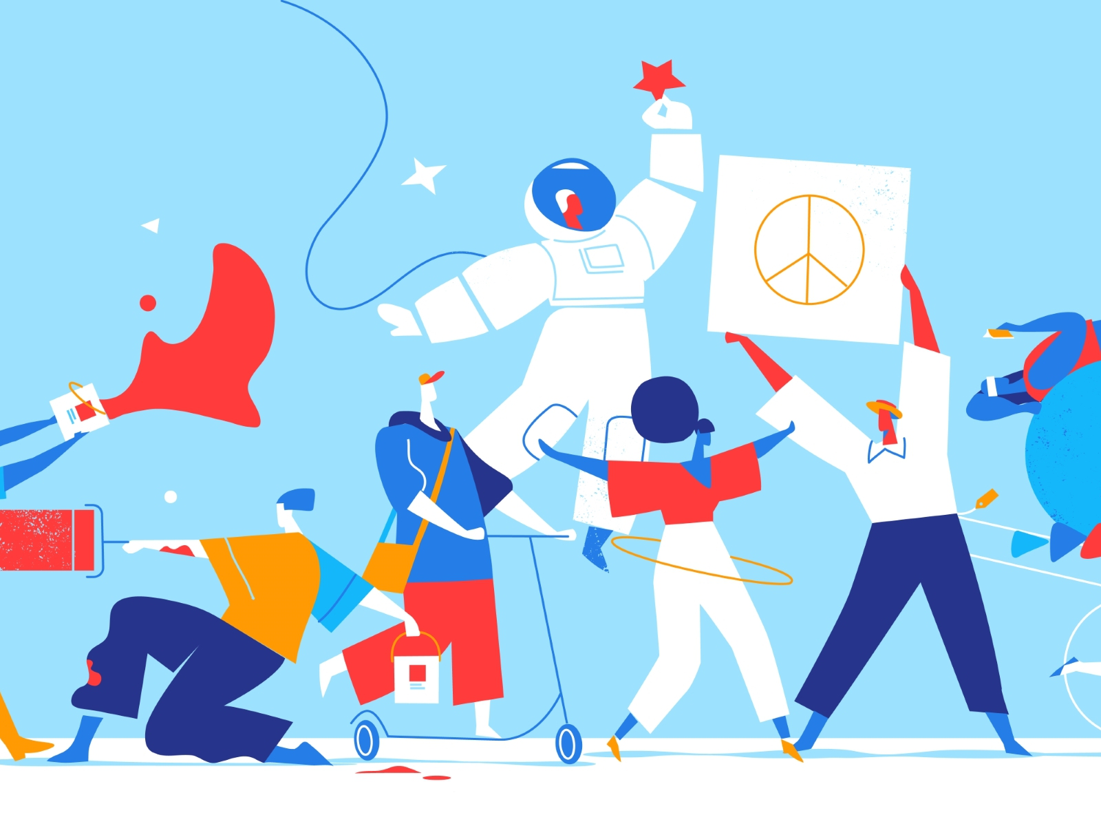 Eclectic People lifestyle society illustration vectorart fans communit.webp