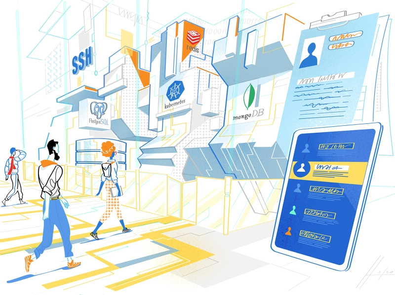 Framework Login flat design flat illustration vector art monello illus.webp